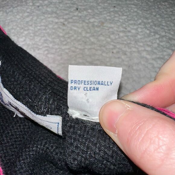 Longaberger BellePoint Vintage Small Black Pink Flower Basket Sweater Vest EUC - Picture 7 of 10